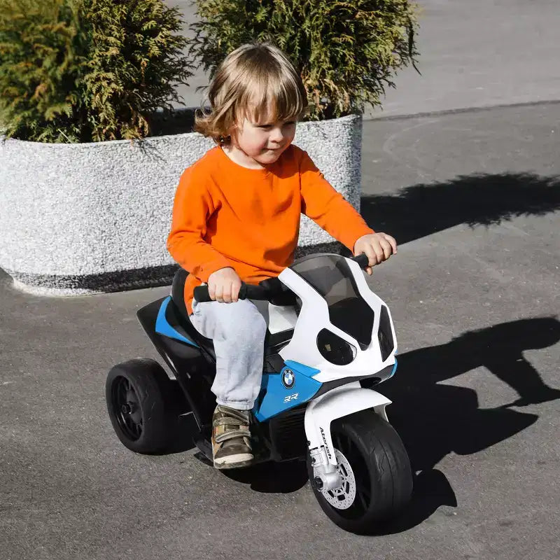Moto électrique 6 V Aosom pour enfants sous licence BMW, moto pour tout-petits avec phares, musique, moto électrique à 3 roues pour enfants, cadeau pour garçons et filles