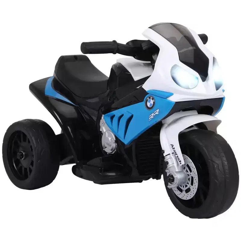 Moto électrique 6 V Aosom pour enfants sous licence BMW, moto pour tout-petits avec phares, musique, moto électrique à 3 roues pour enfants, cadeau pour garçons et filles