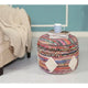 Pouf ottoman Sevita Boho diamant multicolore