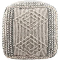 Freya pouf cube bohème tissé main de 18 pouces