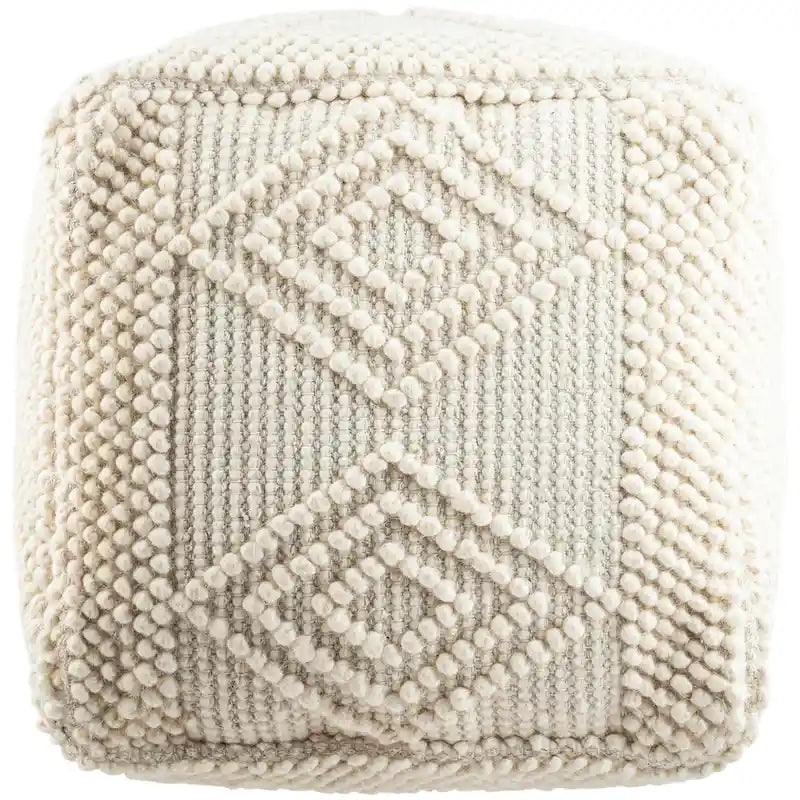 Pouf Freya Bohème Tressé Cube 45 cm
