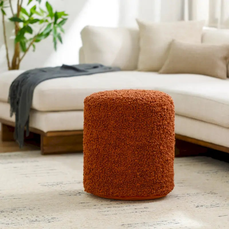Pouf Mohave Shaggy Boucle 46 cm en polyester