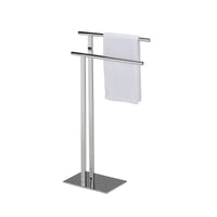 Porte-serviettes de salle de bain sur pied, chrome