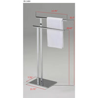 Porte-serviettes de salle de bain sur pied, chrome