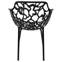 LeisureMod Devon Ensemble bistro extérieur 3 pièces en aluminium – Table de salle à manger avec plateau en verre et 2 chaises empilables en maille tout temps