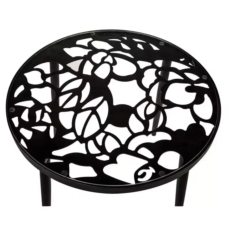 LeisureMod Devon Ensemble bistro extérieur 3 pièces en aluminium – Table de salle à manger avec plateau en verre et 2 chaises empilables en maille tout temps