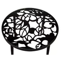 LeisureMod Devon Ensemble bistro extérieur 3 pièces en aluminium – Table de salle à manger avec plateau en verre et 2 chaises empilables en maille tout temps