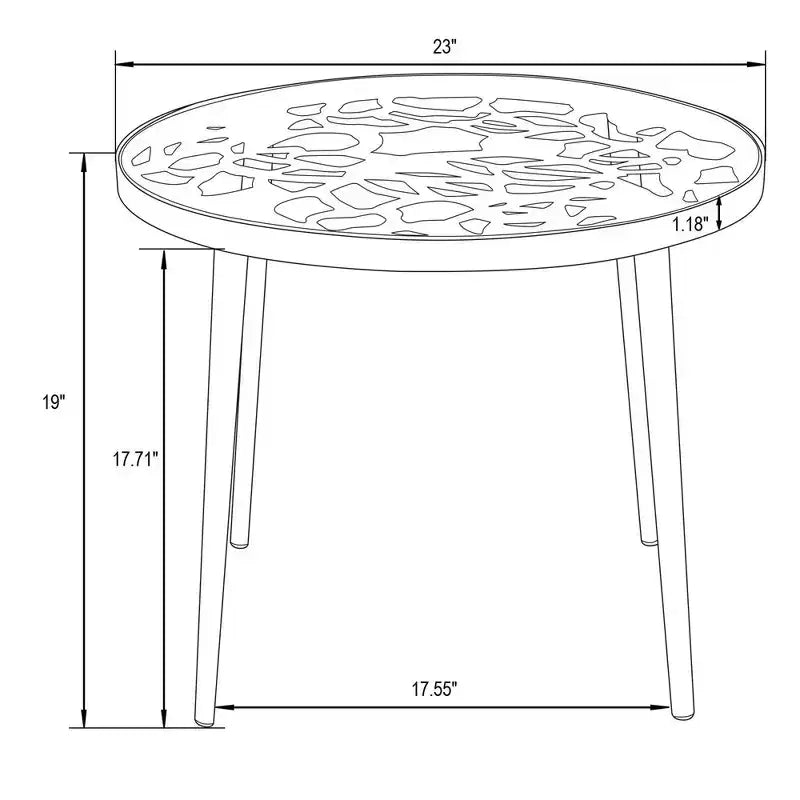 LeisureMod Devon Ensemble bistro extérieur 3 pièces en aluminium – Table de salle à manger avec plateau en verre et 2 chaises empilables en maille tout temps