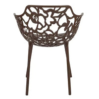 LeisureMod Devon Ensemble bistro extérieur 3 pièces en aluminium – Table de salle à manger avec plateau en verre et 2 chaises empilables en maille tout temps