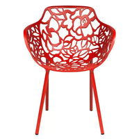 LeisureMod Devon Ensemble bistro extérieur 3 pièces en aluminium – Table de salle à manger avec plateau en verre et 2 chaises empilables en maille tout temps