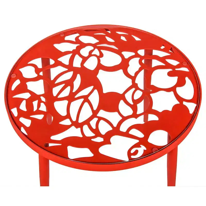 LeisureMod Devon Ensemble bistro extérieur 3 pièces en aluminium – Table de salle à manger avec plateau en verre et 2 chaises empilables en maille tout temps