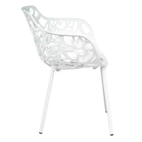 LeisureMod Devon Ensemble bistro extérieur 3 pièces en aluminium – Table de salle à manger avec plateau en verre et 2 chaises empilables en maille tout temps