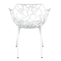 LeisureMod Devon Ensemble bistro extérieur 3 pièces en aluminium – Table de salle à manger avec plateau en verre et 2 chaises empilables en maille tout temps