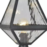 Crystorama Lighting Glacier Lampadaire 1 lumière Noir charbon de bois