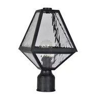 Crystorama Lighting Glacier Lampadaire 1 lumière Noir charbon de bois