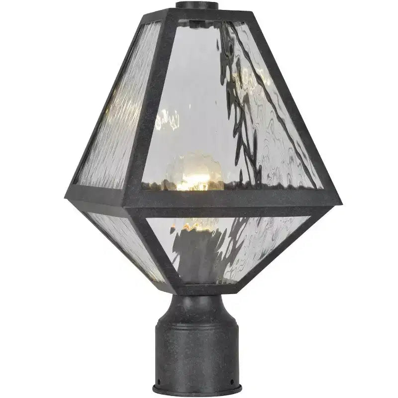 Crystorama Lighting Glacier Lampadaire 1 lumière Noir charbon de bois
