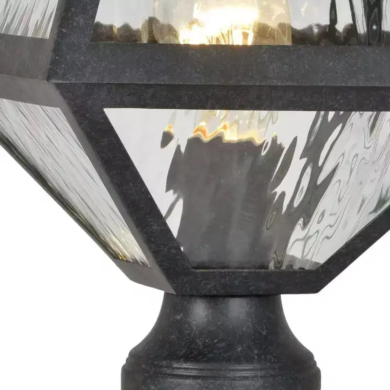 Crystorama Lighting Glacier Lampadaire 1 lumière Noir charbon de bois