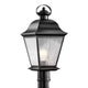 Mount Vernon 19.5 1 Light Outdoor Post Light with Clear Seeded Glass in Black