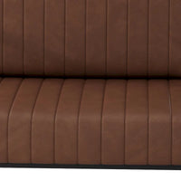 Fauteuil d'appoint en similicuir avec dossier rembourré épais