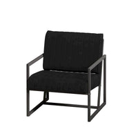 Fauteuil d'appoint en similicuir avec dossier rembourré épais
