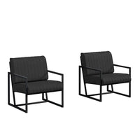 Fauteuil d'appoint en similicuir avec dossier rembourré épais
