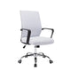 Chaise de bureau ergonomique en maille Porthos Home Balzac avec base à roulettes chromée