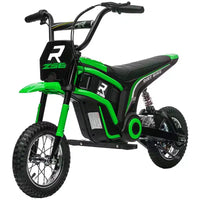 Moto tout-terrain électrique Aosom avec poignée d'accélérateur tournante, moto électrique 24V 350W jusqu'à 24 km/h avec avertisseur sonore musical, suspension arrière, pour 13 ans et plus