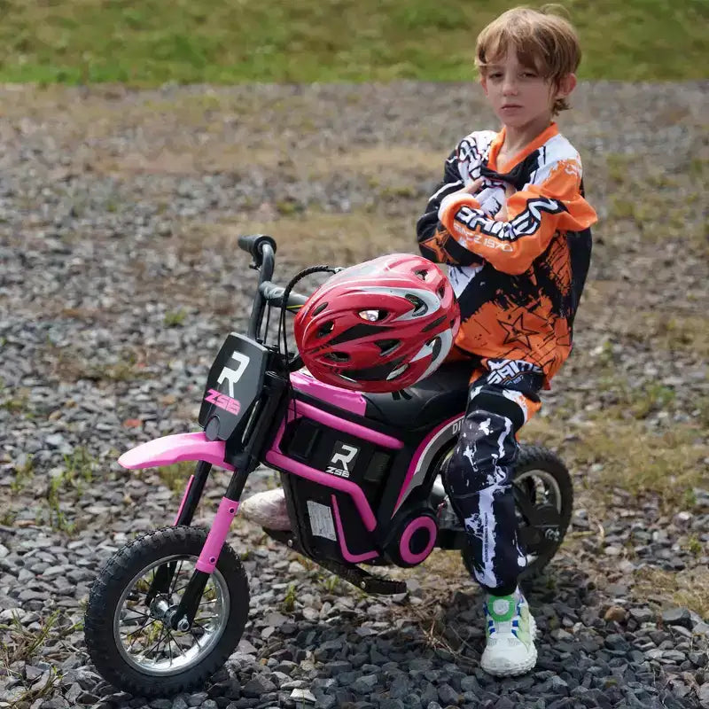 Moto tout-terrain électrique Aosom avec poignée d'accélérateur tournante, moto électrique 24V 350W jusqu'à 24 km/h avec avertisseur sonore musical, suspension arrière, pour 13 ans et plus