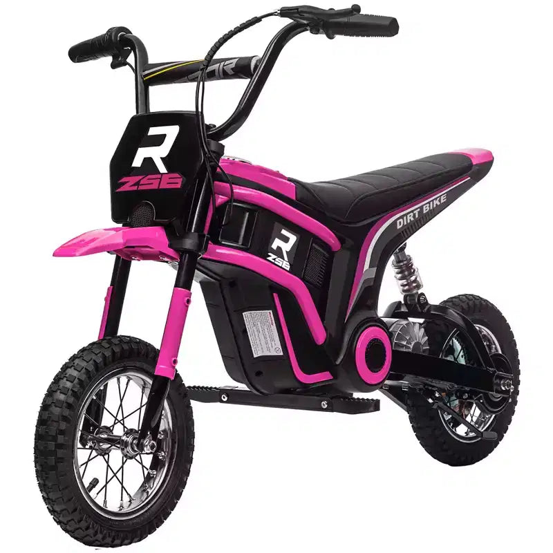 Moto tout-terrain électrique Aosom avec poignée d'accélérateur tournante, moto électrique 24V 350W jusqu'à 24 km/h avec avertisseur sonore musical, suspension arrière, pour 13 ans et plus