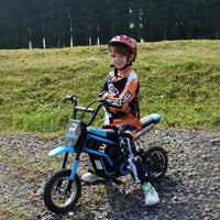 Moto tout-terrain électrique Aosom avec poignée d'accélérateur tournante, moto électrique 24V 350W jusqu'à 24 km/h avec avertisseur sonore musical, suspension arrière, pour 13 ans et plus