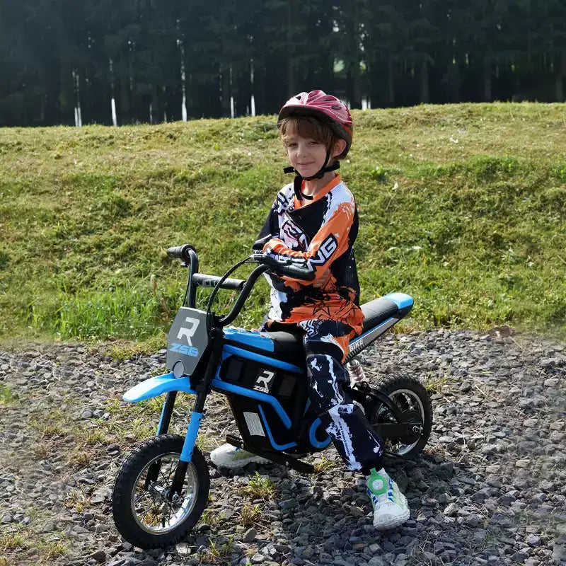 Moto tout-terrain électrique Aosom avec poignée d'accélérateur tournante, moto électrique 24V 350W jusqu'à 24 km/h avec avertisseur sonore musical, suspension arrière, pour 13 ans et plus