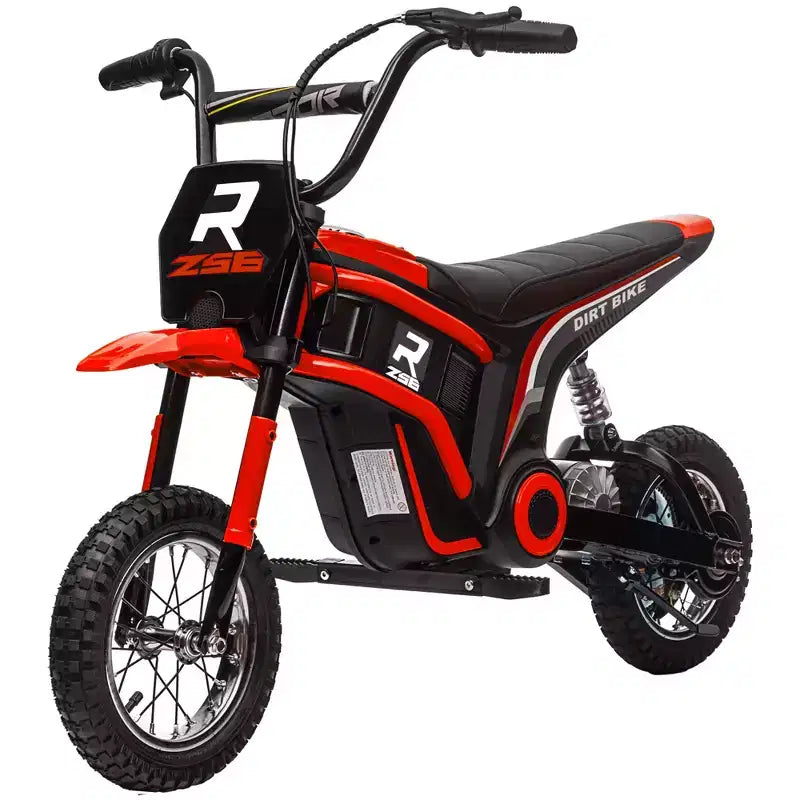Moto tout-terrain électrique Aosom avec poignée d'accélérateur tournante, moto électrique 24V 350W jusqu'à 24 km/h avec avertisseur sonore musical, suspension arrière, pour 13 ans et plus