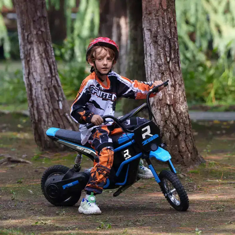 Moto tout-terrain électrique Aosom avec poignée d'accélérateur tournante, moto électrique 24V 350W jusqu'à 24 km/h avec avertisseur sonore musical, suspension arrière, pour 13 ans et plus