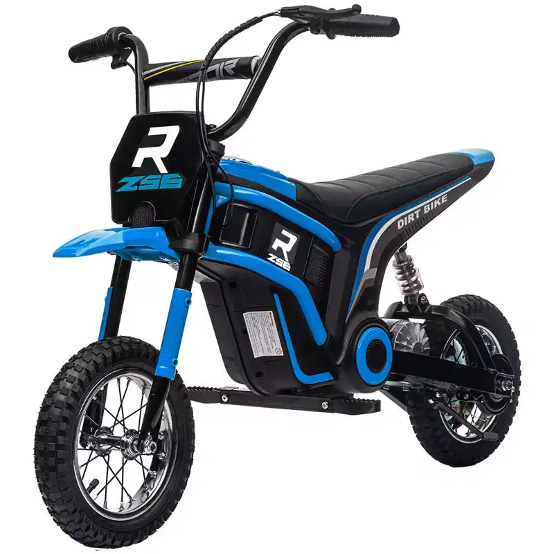 Moto tout-terrain électrique Aosom avec poignée d'accélérateur tournante, moto électrique 24V 350W jusqu'à 24 km/h avec avertisseur sonore musical, suspension arrière, pour 13 ans et plus