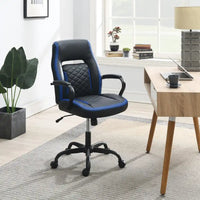 Chaise de bureau rembourrée avec accoudoirs rembourrés