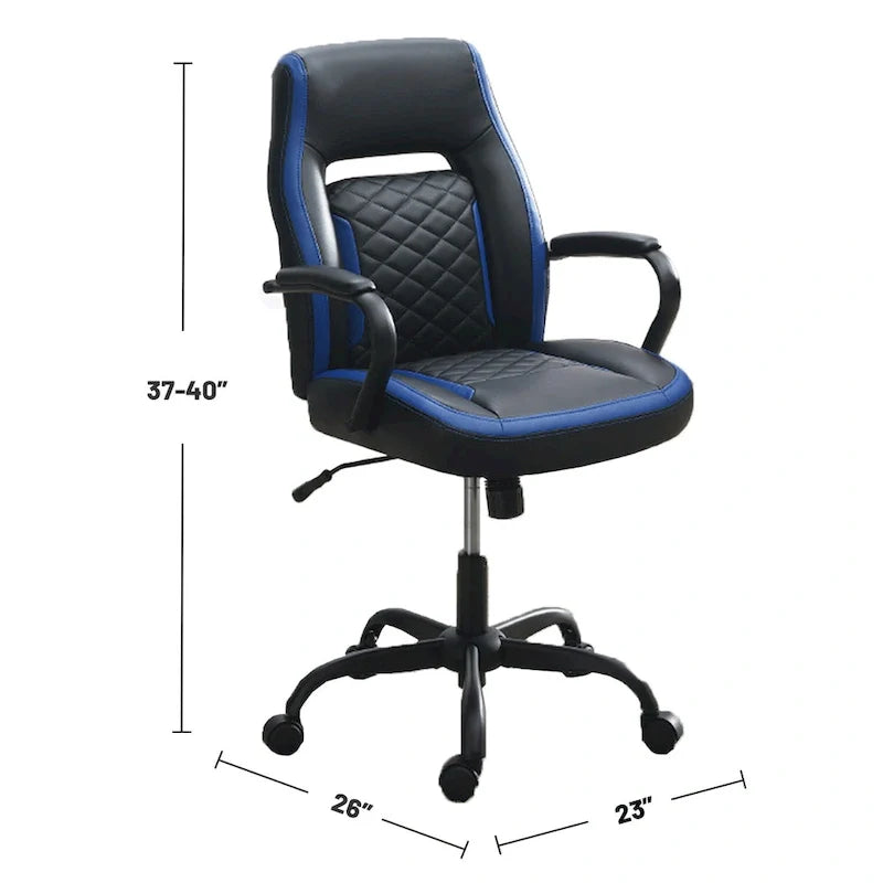 Chaise de bureau rembourrée avec accoudoirs rembourrés