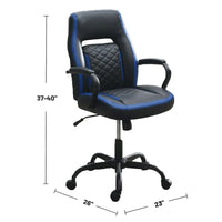 Chaise de bureau rembourrée avec accoudoirs rembourrés