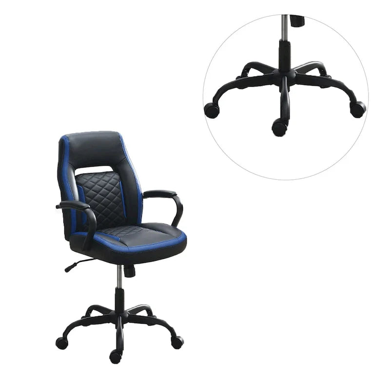 Chaise de bureau rembourrée avec accoudoirs rembourrés