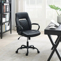 Chaise de bureau rembourrée avec accoudoirs rembourrés