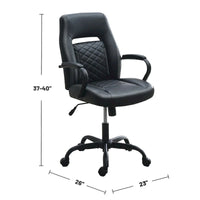 Chaise de bureau rembourrée avec accoudoirs rembourrés