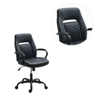 Chaise de bureau rembourrée avec accoudoirs rembourrés