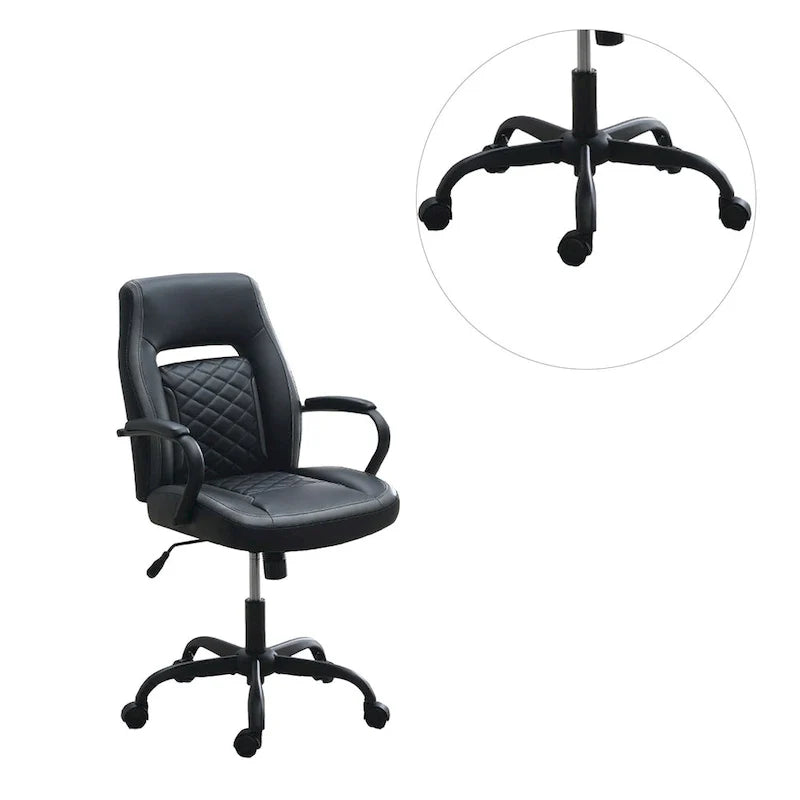 Chaise de bureau rembourrée avec accoudoirs rembourrés