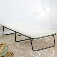 Onetan, lit pliant 14 avec matelas luxueux en mousse à mémoire de forme, lit d'appoint portable