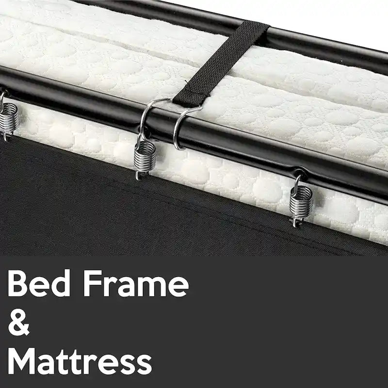 Onetan, lit pliant 14 avec matelas luxueux en mousse à mémoire de forme, lit d'appoint portable