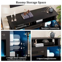Meuble TV Costway avec cheminée électrique, lumières LED et télécommandes - Voir détails