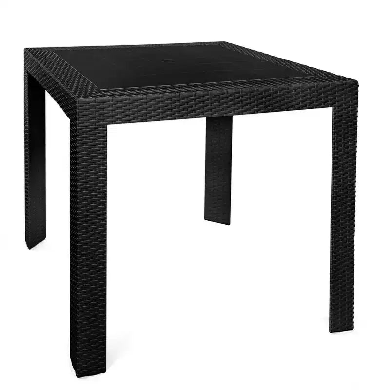 LeisureMod Mace Ensemble de Bistro d'Extérieur Moderne du Milieu du Siècle 3 Pièces - Table Ronde Blanche avec 2 Chaises Empilables