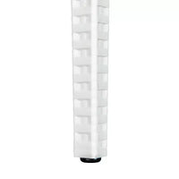 LeisureMod Mace Ensemble de Bistro d'Extérieur Moderne du Milieu du Siècle 3 Pièces - Table Ronde Blanche avec 2 Chaises Empilables