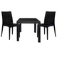 LeisureMod Mace 3-Piece Mid-Century Modern Outdoor Bistro Set - White Round Table with 2 Stackable Chairs