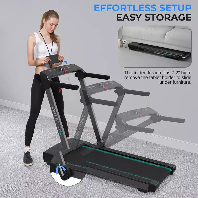 Tapis de course motorisé pliable SereneLife - Salle de sport à domicile