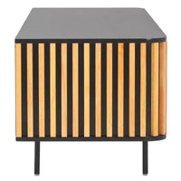 Meuble TV 2 portes 2 étagères Anahi - MED1501 - Noir/Naturel - Safavieh